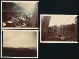1912 Szebeni-havasok, Erdély, 3 db hátoldalon feliratozott fotó, 9,5×12 cm