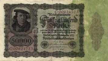 Német Birodalom / Weimari Köztársaság 1922. 50.000M T:III + 1923. 500.000M T:II- + 2.000.000M T:II- + 20.000.000.000M T:III