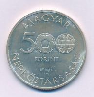1986. 500Ft Ag "Labdarúgó Világbajnokság - Mexikó 1986 - Stadion" kapszulában T:BU fo. Adamo EM95