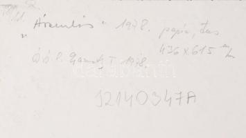 Gyarmathy Tihamér (1915-2005): Áramlás, 1978. Tus, papír. Jelezve jobbra lent (Gyarmathy T. 1978. Há...