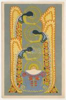 1924 Az Orsz. Magy. Kir. Iparművészeti iskola levelezőlapjai. Ungarische Werkstätte No. 2030. Kiadja Rigler József Ede Rt. / Hungarian art postcard