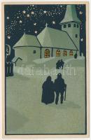 1917 Az Orsz. Magy. Kir. Iparművészeti iskola levelezőlapjai. Ungarische Werkstätte No. 2025. Kiadja Rigler József Ede Rt. / Hungarian art postcard (EK)