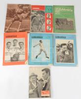 1957-1964 Labdarúgással kapcsolatos újságok (Honvéd Sport Híradó, Labdarúgás, Képes Sport), összesen 7 db