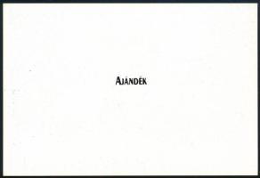 2001/31A Árpád-ház ajándék karton emlékív tévnyomata, a hátoldalon "A Profila aukciók ajándéka" helyett csak "AJÁNDÉK" felülnyomattal, RR!