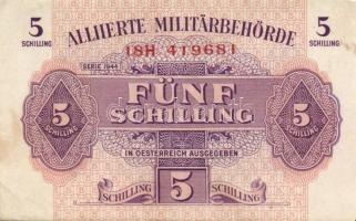 Ausztria/nemzetközi megszállás 1944. 50G, 1Sch, 2Sch, 5Sch, 10Sch, 20Sch, 50Sch, 100Sch T:vegyes