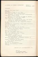 1970 No More Fun and Games. A Journal of Female Liberation. Angol nyelvű feminista folyóirat, kiadói...