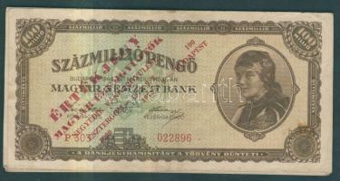 1946. 100.000.000P (8x)" Értékjegy Magyar éremgyűjtők negyedik vándorgyűlése" fny-sal T:I-,II