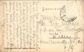 1918 Nagybánya, Baia Mare; Széchenyi liget. Kovács Gyula kiadása / park (szakadás / tear)