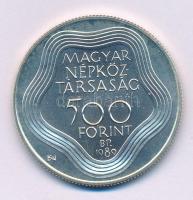 1989. 500Ft Ag "Nyári olimpia - Barcelona" kapszulában T:BU patina Adamo EM110