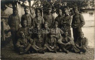 1916 Brassó, Kronstadt, Brasov; osztrák-magyar katonák csoportja / WWI K.u.K. military, group of soldiers. photo