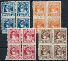 1916 Teljes sor 4-es tömbökben (7.800)