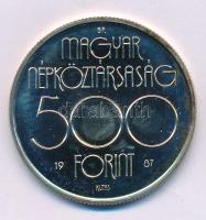 1987. 500Ft Ag "Nyári Olimpia - Szöul 1988" kapszulában T:BU patina Adamo EM99