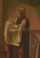 Ikon - Jézus bemutatása a templomban. 19. század, orosz ikonfestő, sérüléssel, aranyozott blondel ke...