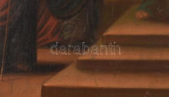 Ikon - Jézus bemutatása a templomban. 19. század, orosz ikonfestő, sérüléssel, aranyozott blondel ke...