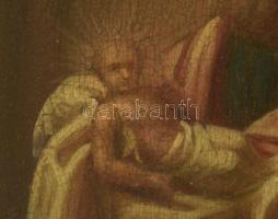 Ikon - Jézus bemutatása a templomban. 19. század, orosz ikonfestő, sérüléssel, aranyozott blondel ke...