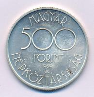 1989. 500Ft Ag "Labdarúgó Világbajnokság 1990 - két játékos" kapszulában T:BU patina Adamo EM108