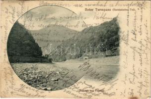 Vöröstoronyi-szoros, Roter-Turm-Pass, Pasul Turnu Rosu; Rumänischer Teil, Tunnel bei Turnul. Kunstanstalt Jos. Drotleff / vasúti alagút / railway tunnel (EK)