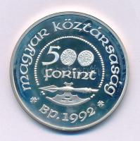 1992. 500Ft Ag "Szent László" kapszulában T:PP Adamo EM125