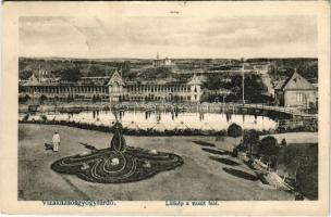 1913 Vízakna, Salzburg, Ocna Sibiului; látkép a vasút felé. Takács Jenő kiadása / general view to the railway (fa)