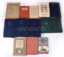 Judaika könyv tétel 13 db vegyes témájú, de mind judaikai vonatkozású könyv, csak 4 vallási témájű