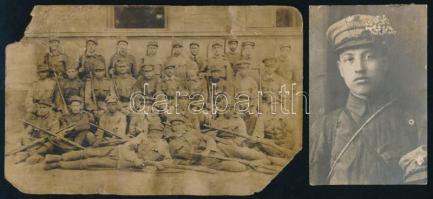 1919 Budapest, 2 db fotó a Tanácsköztársaság idejéből, sérülésekkel, 8,5×5,5 és 8,5×13,5 cm