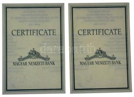 2004. 50.000Ft Au "Magyarország az Európai Unió tagja" tanúsítvánnyal (13,964g/0.986) + 20...