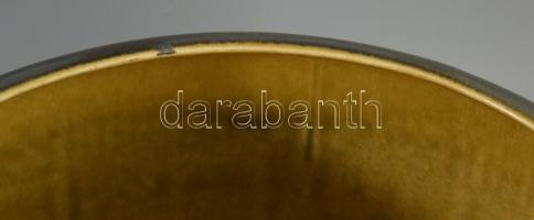 Gránit modernista horoszkóp mintás virágtartó edény. Terv.: Zahajszky László. Mázas fajansz, jelzett...