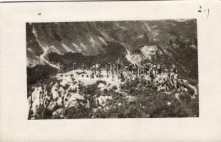 3 db RÉGI motívumlap ragasztónyommal; fekete-fehér cserkésztábor fotók / 3 old motive cards with glu...