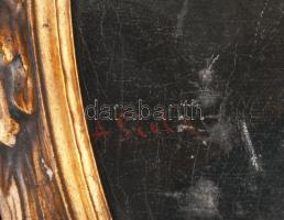 Olvashatatlan (A Siola?) jelzéssel , XIX. sz. második fele: Portré. Olaj,vászon. Hátoldalán Société ...