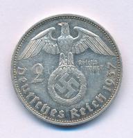 Német Harmadik Birodalom 1937G 2M Ag "Hindenburg" T:XF patina German Third Reich 1937G 2 Mark Ag "Hindenburg" C:XF patina Krause KM#93
