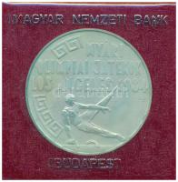 1984. 500Ft Ag "Nyári Olimpiai Játékok - Los Angeles" eredeti műbőr tokban, tanúsítvánnyal T:BU patina Adamo EM79