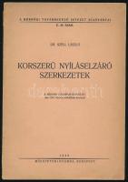 Széll László: Korszerű nyíláselzáró szerkezetek. A Mérnöki Továbbképző Intézet 1949. évi tanfolyamainak anyaga. Bp., 1949, Mérnöki Továbbképző Intézet, 56 p. Kiadói papírkötés, kissé sérült gerinccel.