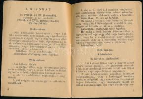 1940 "Óvakodj a kémektől és szabotálóktól!", kivonatvonatkozó törvénycikkekből, 15p