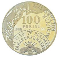 1990. 100Ft Cu-Ni-Zn "Fáy András" dísztokban T:PP Adamo EM112