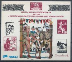 1992/10 80 éves a magyar cserkészmozgalom emlékív MINTA