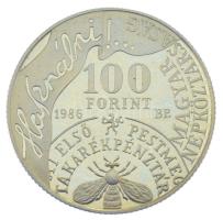 1986. 100Ft Cu-Ni-Zn "Fáy András" dísztokban T:PP Adamo EM96