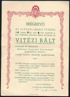 1941 Újpest, Az Újpesti Vitézi Bál Rendezősége által kiküldött báli meghívó