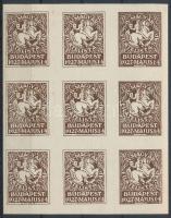 1927/2 IV. Magyar Filatelista Nap emlékív vágott próbanyomata