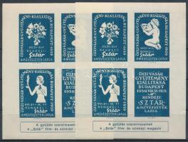 1939 Őszi Vásár Gyűjteménykiállítása 2 db emlékív