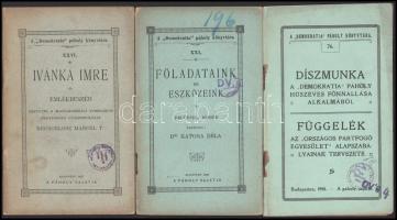6 db szabadkőműves kiadvány az 1910-es évekből Sas és Demokrácia páholyok