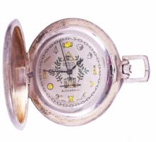 Szabadkőműves zsebóra, ca 1960. Kézi felhúzós. d: 42 mm működik