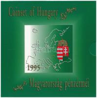 1995. 10f-200Ft (11xklf) "Magyarország pénzérméi" forgalmi sor dísztokban, közte 200Ft Ag "Deák" T:BU több érmén patina Adamo FO28