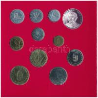 1994. 10f-200Ft (11xklf) "Magyarország pénzérméi" forgalmi sor dísztokban, benne 1994. 200...