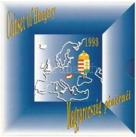 1993. 10f-200Ft (11xklf) forgalmi sor "Magyarország pénzérméi" karton dísztokban, benne 200Ft Ag "MNB". Három lapos verzió T:BU patina Adamo FO26