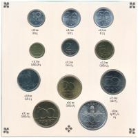 1993. 10f-200Ft (11xklf) forgalmi sor "Magyarország pénzérméi" karton dísztokban, benne 20...