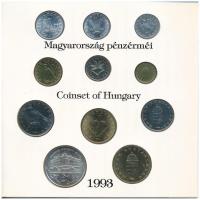1993. 10f-200Ft (11xklf) forgalmi sor "Magyarország pénzérméi" karton dísztokban, benne 20...
