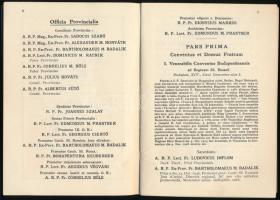 1948 Catalogus conventuum et fratrum provinciae Austriaco-Hungaricae Ordinis Praedicatorum [...] Bp....
