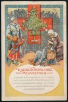 cca 1916 I. világháború, karácsonyfadísz megváltása, Vöröskeresztes lap a lábadozó sebesültek javára