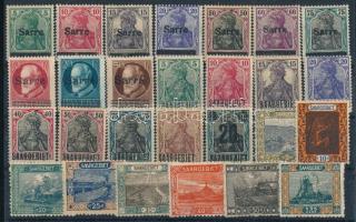 Saar 1920-1921 27 klf bélyeg, főleg falcosak