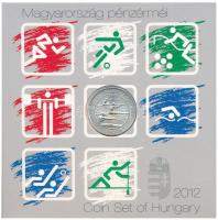 2012. 5Ft-200Ft (6xklf) "Nyári Olimpiai Játékok - London" forgalmi sor dísztokban, benne 3000Ft Ag emlékérme T:BU